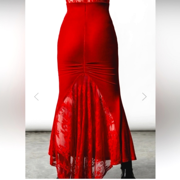 Killstar Dresses & Skirts - KillStar Scarlet Red Ghostess Maxi Skirt XL